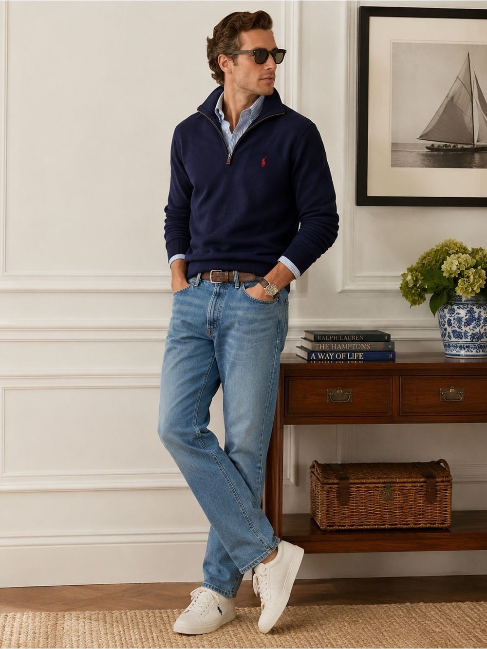 Polo Ralph Lauren NWT Hampton Straight Leg Jeans Size 46x34